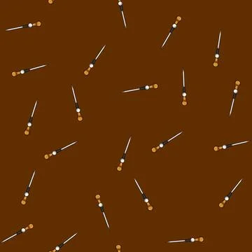 Seamless pattern lab pipette cartoon vector Stock Illustration