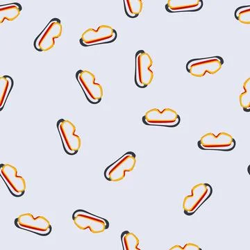 Seamless pattern lab safety goggles cartoon vector Stock Illustration