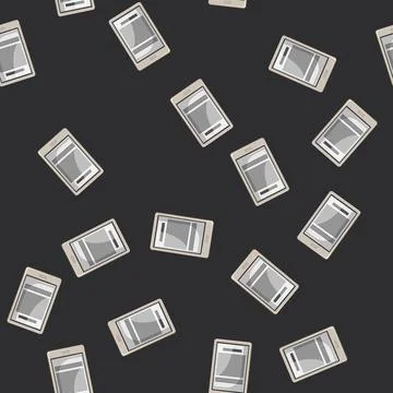 Seamless pattern label ebook reader cartoon vector 스톡 일러스트