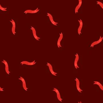 Seamless pattern label red ribbon cartoon vector 스톡 일러스트