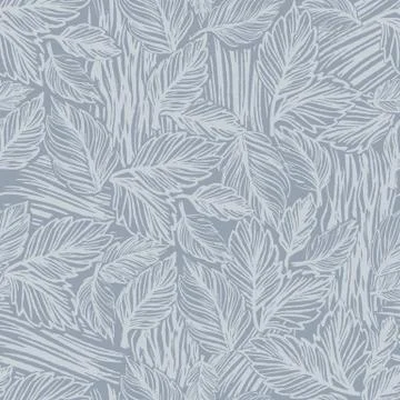 Seamless pattern with lace autumn leaves/Vector ornament with leaves/Ink ha.. Stock Illustration