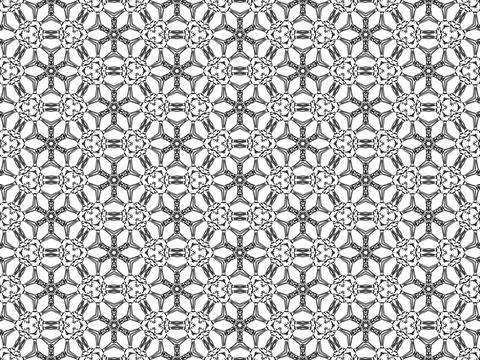 Seamless pattern with lace black white Stock Illustration