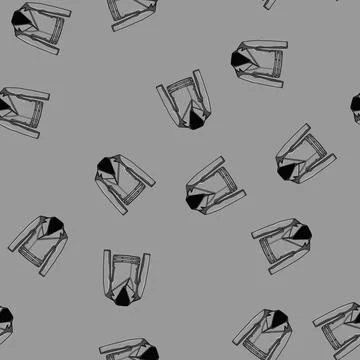 Seamless pattern lambskin leather jacket male cartoon vector Illustrazione stock