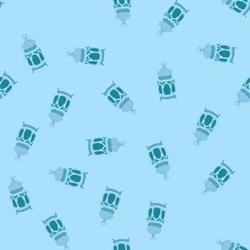 Seamless pattern lamp arabic lantern cartoon vector Stockillustratie