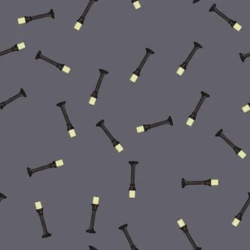 Seamless pattern lamp candlestick vintage cartoon vector Stock Illustration