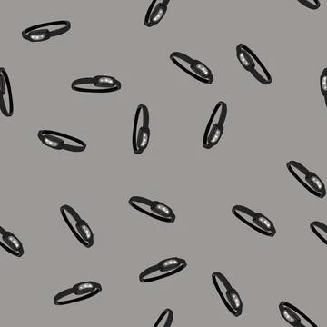 Seamless pattern lamp headlamp flashlight cartoon vector Stock Illustration