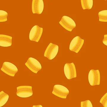 Seamless pattern landfill plastic bottle cap cartoon vector Stock Illustration