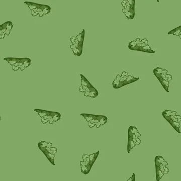 Seamless pattern landscaping garden shrub cartoon vector Stock Illustration