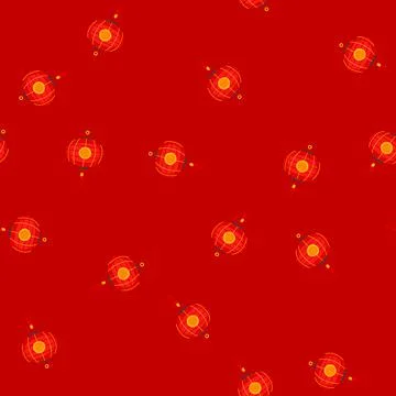 Seamless pattern lantern chinese lamp cartoon vector Stock Illustration