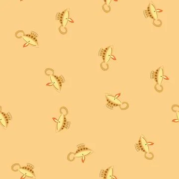 Seamless pattern lantern diwali lamp cartoon vector Stock Illustration