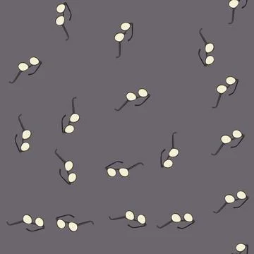 Seamless pattern laptop computer glasses cartoon vector Stock Illustration