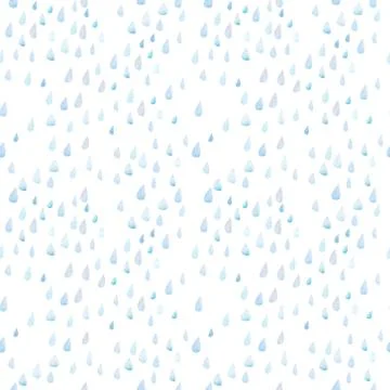Seamless pattern with large raindrops. Stock Illustration