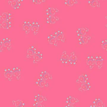 Seamless pattern laser boho earrings cartoon vector Stock Illustration