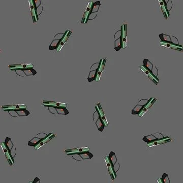 Seamless pattern Laser combat toy weapon for futuristic gameplay fun Stockillustratie