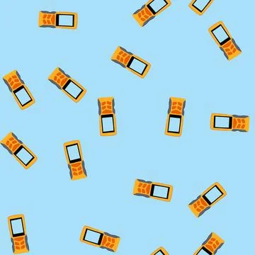 Seamless pattern laser distance meter icon for measurement Illustrazione stock
