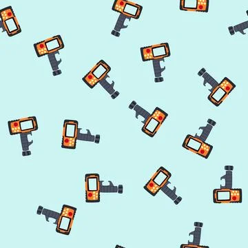 Seamless pattern laser distance meter for precise measurement Stock Illustration