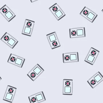 Seamless pattern laser meter showing distance measurement tool display Stock Illustration