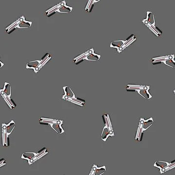 Seamless pattern Laser tag toy blaster for game design 库存插图