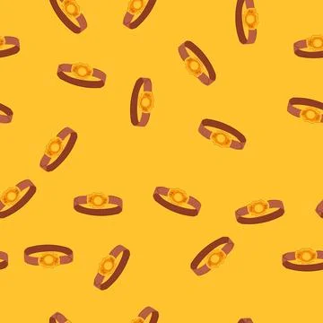 Seamless pattern lasso belt cowboy cartoon vector Stock Illustration