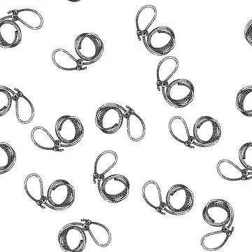 Seamless pattern Lasso loop knot forming on coiled rope 스톡 일러스트
