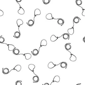 Seamless pattern Lasso rope creating loop for western cowboy catching Stock Illustration