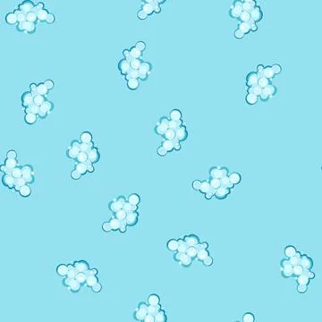 Seamless pattern lather shampoo foam cartoon vector Stock Illustration