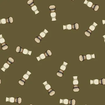Seamless pattern lather shaving brush cartoon vector Stock Illustration