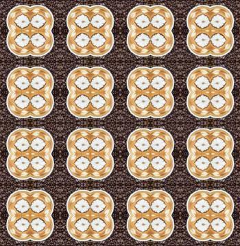 Seamless pattern with latte art coffee Stock Illustration