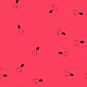 Seamless pattern laughter comic face cartoon vector Stock Illustration