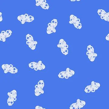 Seamless pattern laundry bath soap foam cartoon vector Illustrazione stock