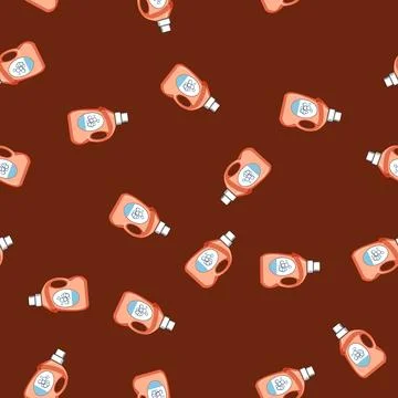 Seamless pattern Laundry detergent bottle for cleaning housework Illustrazione stock