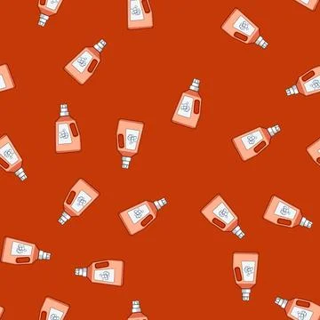 Seamless pattern Laundry detergent bottle for cleaning clothes and fabrics Illustrazione stock