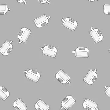 Seamless pattern Laundry detergent bottle for household cleaning products Stock Illustration