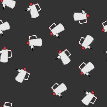 Seamless pattern laundry steam cleaner cartoon vector 스톡 일러스트