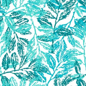 Seamless pattern with laurel branches Stock Illustration