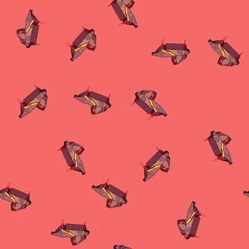 Seamless pattern Lava flowing over rock platform Stock Illustration