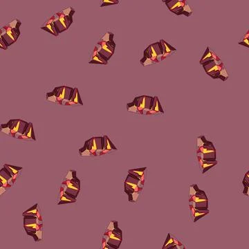 Seamless pattern Lava platform in cartoon gaming landscape element Stock Illustration