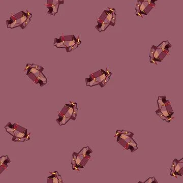 Seamless pattern Lava platform with molten rock flowing Stock Illustration