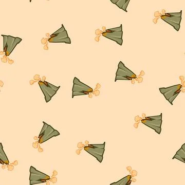 Seamless pattern lava volcano eruption cartoon vector Ilustración de archivo