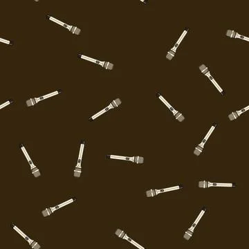 Seamless pattern lavalier radio microphone cartoon vector Ilustración de archivo