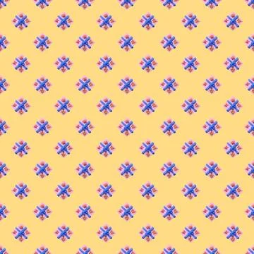 Seamless Pattern of Lavender Gift Box Shaped Butter Cookies Photos