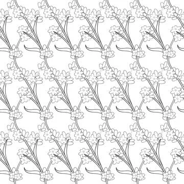 Seamless pattern with lavender sprigs. Stock Illustration