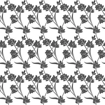 Seamless pattern with lavender sprigs. Vector floral background. Stock Illustration