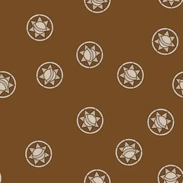 Seamless pattern law sheriff badge cartoon vector Stock Illustration