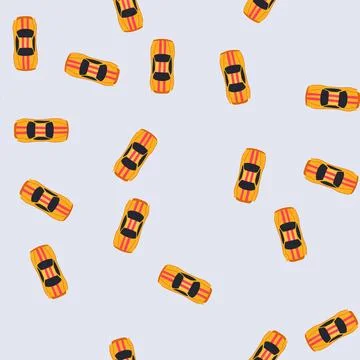 Seamless pattern layout car top view cartoon vector 스톡 일러스트