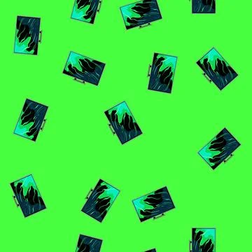 Seamless pattern lcd tv screen cartoon vector Stock Illustration