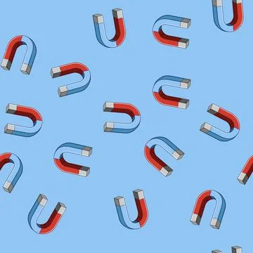 Seamless pattern lead magnet cartoon vector Stock Illustration