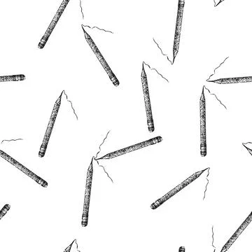 Seamless pattern lead pencil sketch hand drawn Illustration