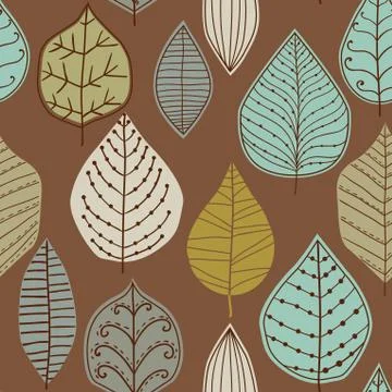Seamless pattern with leaf, abstract leaf texture, endless background.seamles イラスト素材