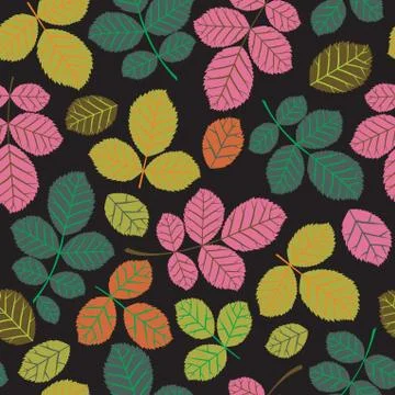 Seamless pattern with leaf, abstract leaf texture, endless background.seamles Stock Illustration